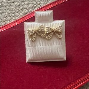 Girls Laminated Bow Earrings